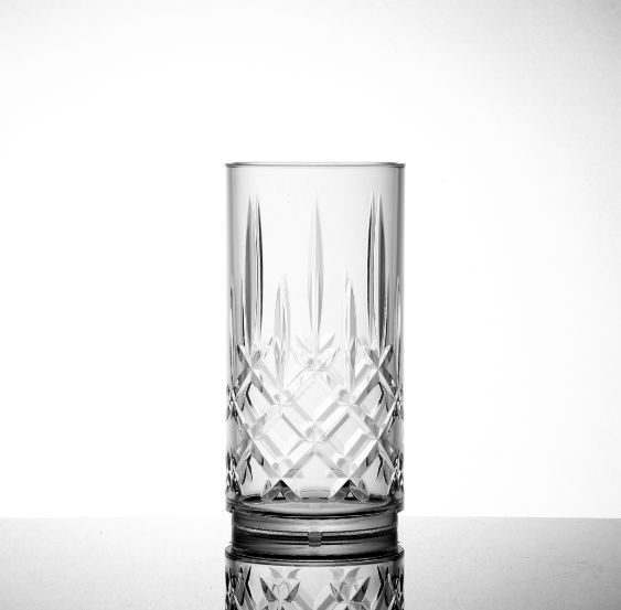 Premium Kristal Cut 14oz Hiball Glass Made from Polycarbonate Plastic